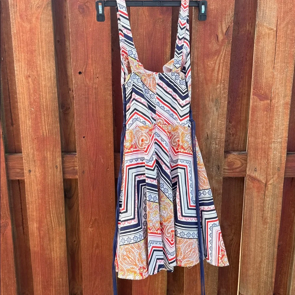 R Wish Girls Paisley & Chevron Printed Skater Dress — Size XL (14/16)
